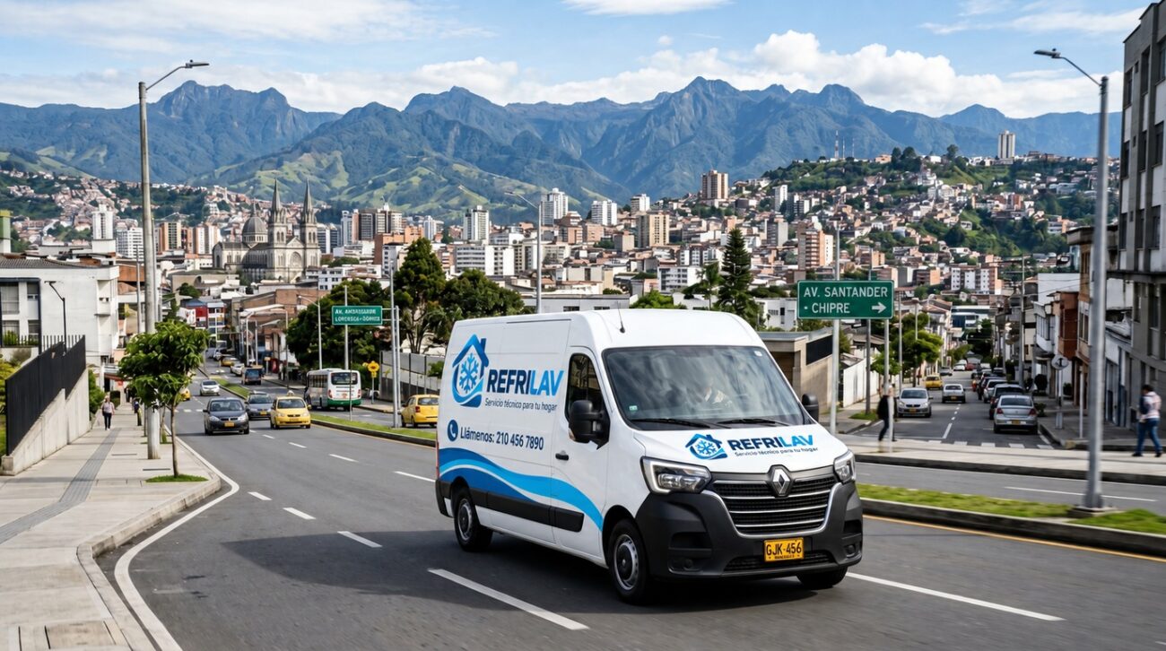 Cobertura del servicio técnico de Refrilav AV en Manizales